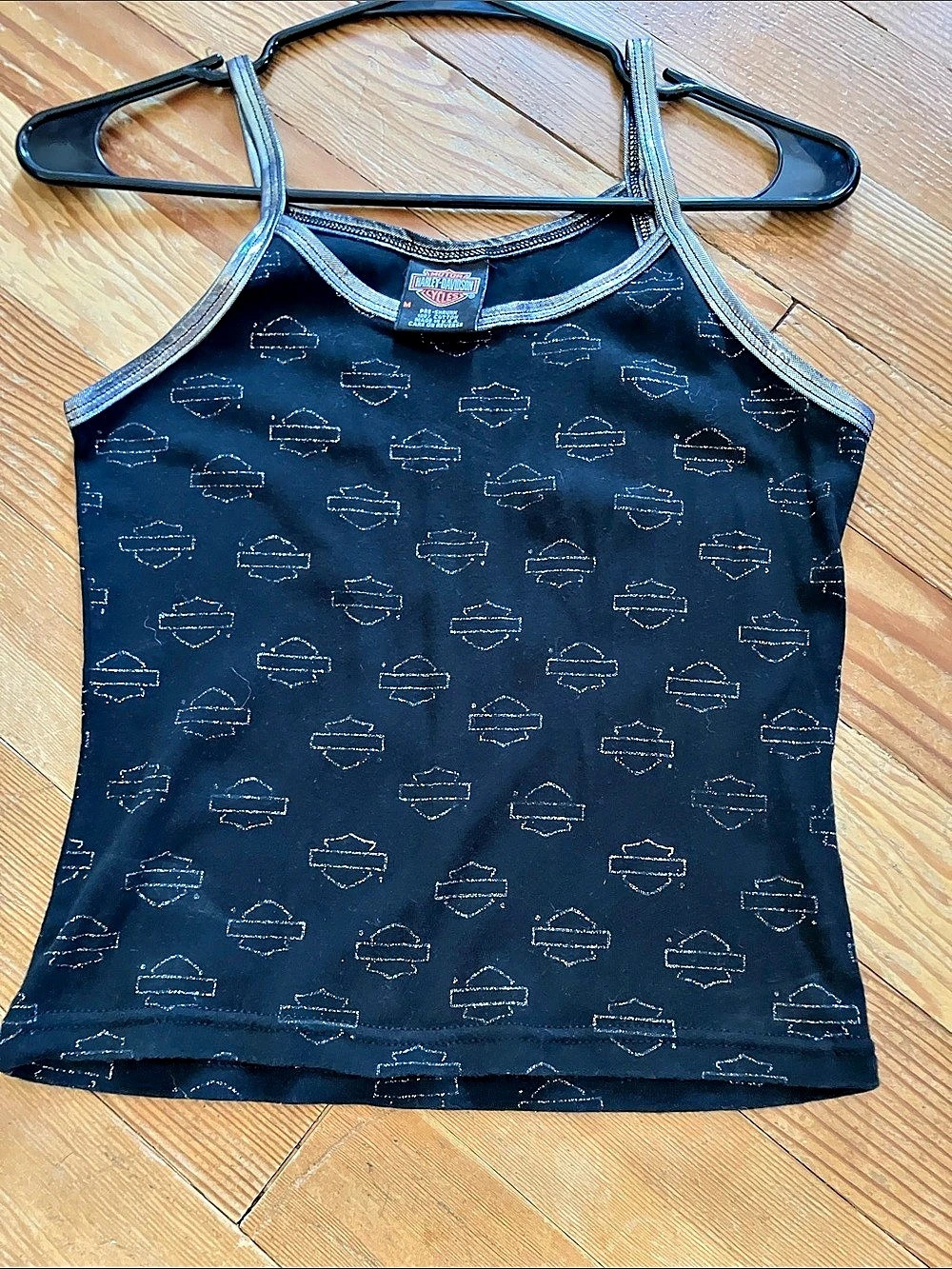 MetallicHarley-Davidson Graphic Tank Top in Black Size Medium